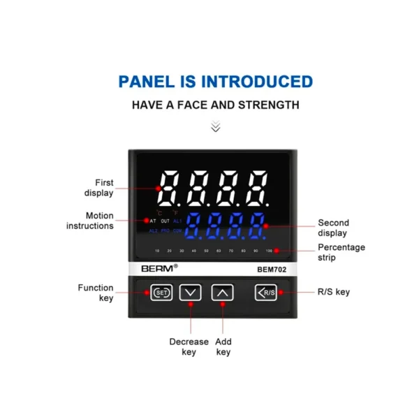 BEM702-K1220 temperatur kontrolleri menyuları